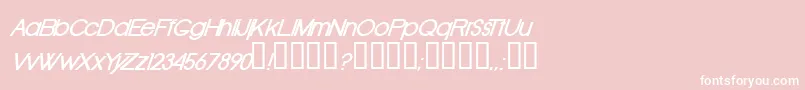 OldRepublicBolditalic Font – White Fonts on Pink Background