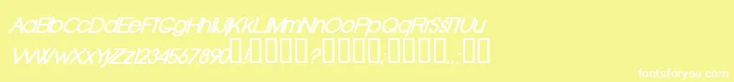 OldRepublicBolditalic Font – White Fonts on Yellow Background