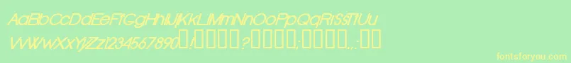 OldRepublicBolditalic Font – Yellow Fonts on Green Background