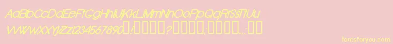 OldRepublicBolditalic Font – Yellow Fonts on Pink Background