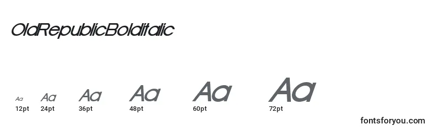 OldRepublicBolditalic Font Sizes