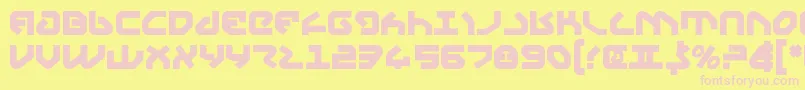 YahrenBold Font – Pink Fonts on Yellow Background