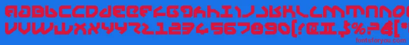 YahrenBold-fontti – punaiset fontit sinisellä taustalla