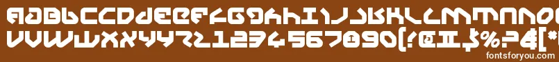 フォントYahrenBold – 茶色の背景に白い文字