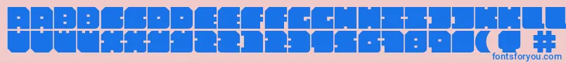 Poolparty Font – Blue Fonts on Pink Background