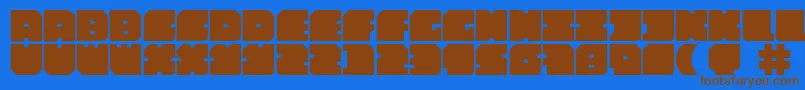 Poolparty Font – Brown Fonts on Blue Background
