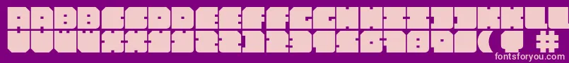 Poolparty Font – Pink Fonts on Purple Background