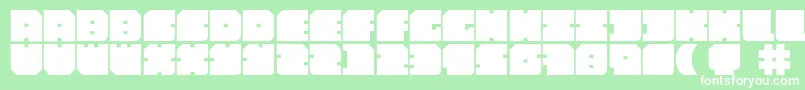 Poolparty Font – White Fonts on Green Background