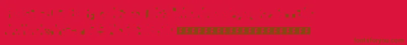 Squarescribed Font – Brown Fonts on Red Background