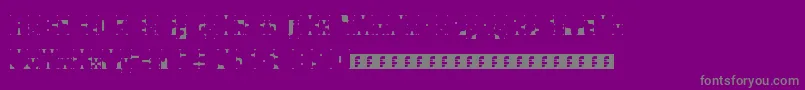 フォントSquarescribed – 紫の背景に灰色の文字