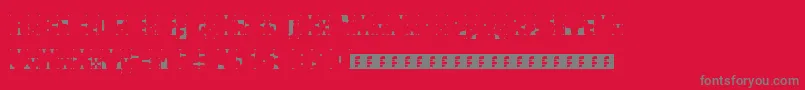 フォントSquarescribed – 赤い背景に灰色の文字