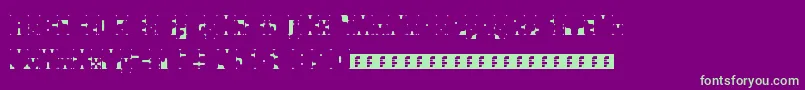 Шрифт Squarescribed – зелёные шрифты на фиолетовом фоне