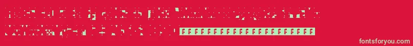 Шрифт Squarescribed – зелёные шрифты на красном фоне