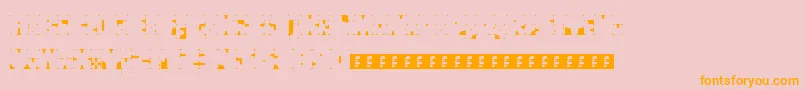 Squarescribed Font – Orange Fonts on Pink Background