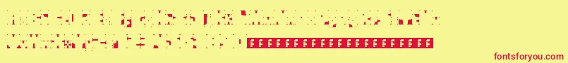 Squarescribed Font – Red Fonts on Yellow Background