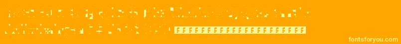 Squarescribed Font – Yellow Fonts on Orange Background