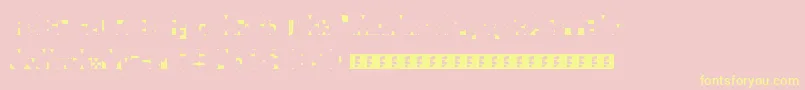 Squarescribed Font – Yellow Fonts on Pink Background
