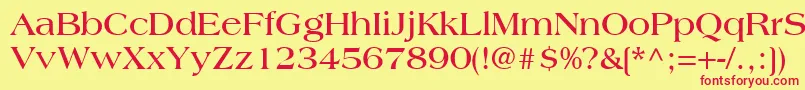 フォントCountrysideSsiBold – 赤い文字の黄色い背景