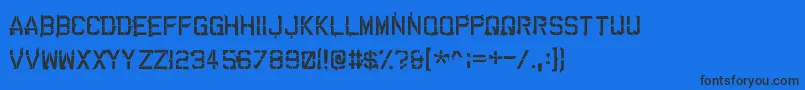 Шрифт Cartaz ffy – чёрные шрифты на синем фоне
