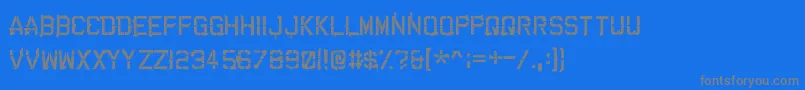 Cartaz ffy-Schriftart – Graue Schriften auf blauem Hintergrund
