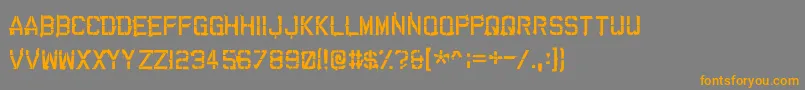 Cartaz ffy Font – Orange Fonts on Gray Background