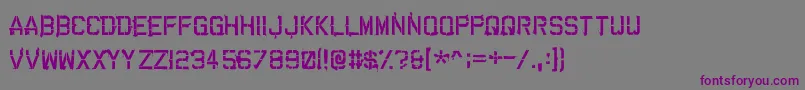 Шрифт Cartaz ffy – фиолетовые шрифты на сером фоне