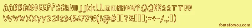 Lisätietoja CartoonAdventures-fontista CartoonAdventures-fontti – ruskeat fontit keltaisella taustalla