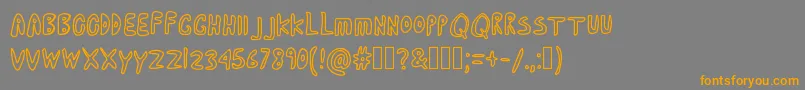 CartoonAdventures Font – Orange Fonts on Gray Background