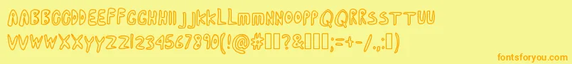 CartoonAdventures Font – Orange Fonts on Yellow Background