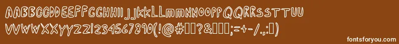 CartoonAdventures Font – White Fonts on Brown Background