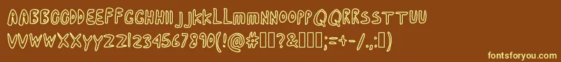 CartoonAdventures Font – Yellow Fonts on Brown Background