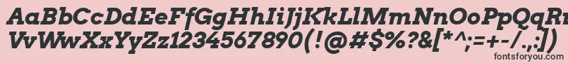 フォントArvo ffy – ピンクの背景に黒い文字