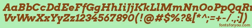 Шрифт Arvo ffy – коричневые шрифты на зелёном фоне