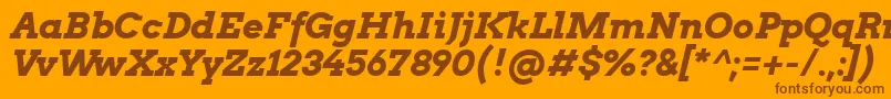 Arvo ffy Font – Brown Fonts on Orange Background
