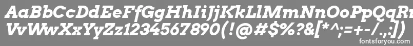 Czcionka Arvo ffy – białe czcionki na szarym tle