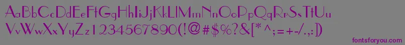Weekendinparis Font – Purple Fonts on Gray Background