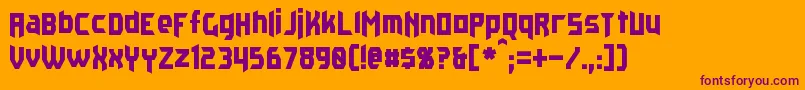 Kaplah Font – Purple Fonts on Orange Background