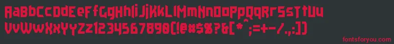 Kaplah Font – Red Fonts on Black Background