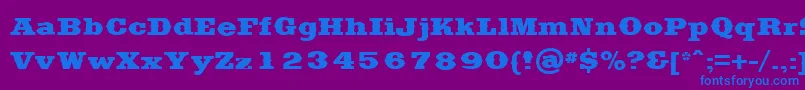 SaddlebagBlack Font – Blue Fonts on Purple Background