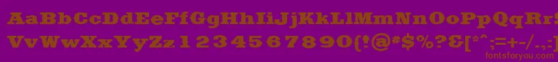 SaddlebagBlack Font – Brown Fonts on Purple Background