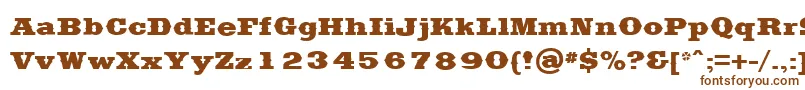 Шрифт SaddlebagBlack – коричневые шрифты