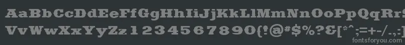 SaddlebagBlack-Schriftart – Graue Schriften auf schwarzem Hintergrund