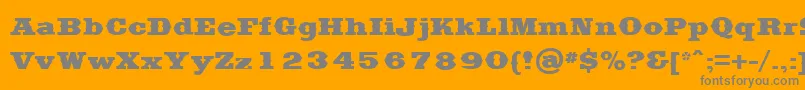 SaddlebagBlack Font – Gray Fonts on Orange Background