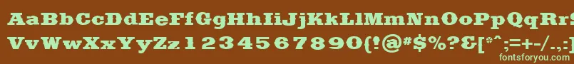 SaddlebagBlack Font – Green Fonts on Brown Background