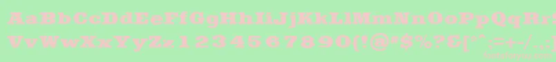 SaddlebagBlack Font – Pink Fonts on Green Background