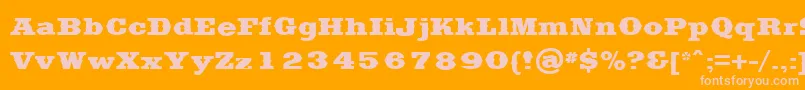 SaddlebagBlack Font – Pink Fonts on Orange Background