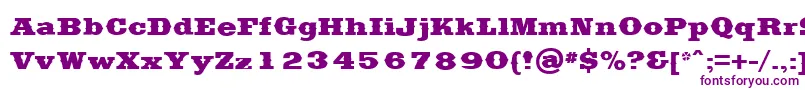 フォントSaddlebagBlack – 紫色のフォント