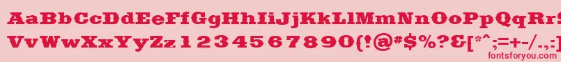 SaddlebagBlack Font – Red Fonts on Pink Background