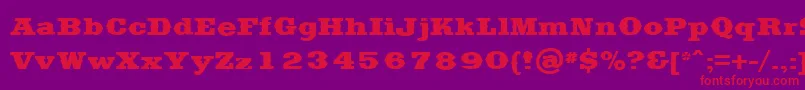 SaddlebagBlack Font – Red Fonts on Purple Background