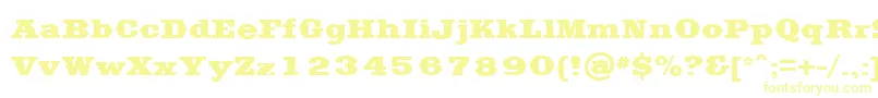 SaddlebagBlack Font – Yellow Fonts on White Background